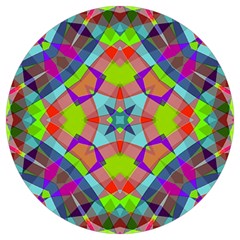 Farbenpracht Kaleidoscope Pattern Round Trivet by Semog4