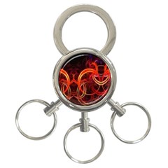 Background Fractal Abstract 3-ring Key Chain by Semog4