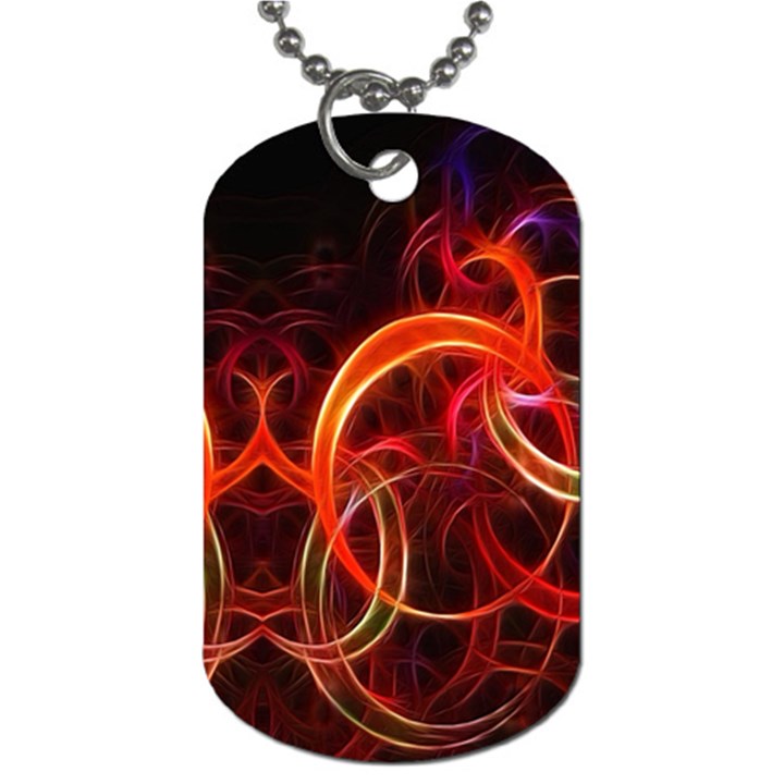 Background Fractal Abstract Dog Tag (Two Sides)