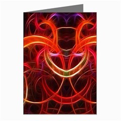 Background Fractal Abstract Greeting Cards (pkg Of 8)