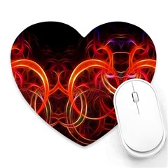 Background Fractal Abstract Heart Mousepad by Semog4