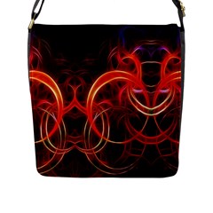 Background Fractal Abstract Flap Closure Messenger Bag (l) by Semog4