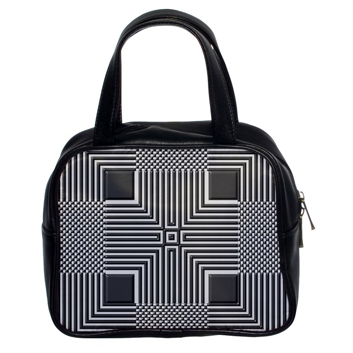 Construction Background Geometric Classic Handbag (Two Sides)