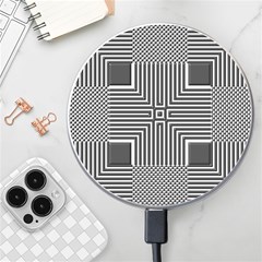 Construction Background Geometric Wireless Fast Charger(white) by Semog4