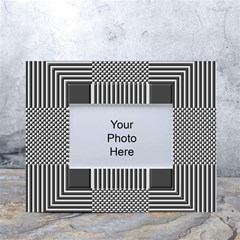 Construction Background Geometric White Tabletop Photo Frame 4 x6  by Semog4