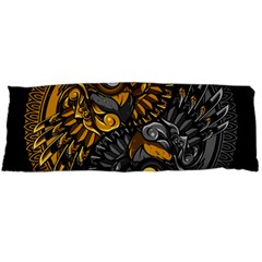 Yin Yang Owl Doodle Ornament Illustration Body Pillow Case (dakimakura) by Semog4