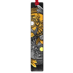 Yin Yang Owl Doodle Ornament Illustration Large Book Marks by Semog4