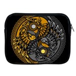 Yin Yang Owl Doodle Ornament Illustration Apple iPad 2/3/4 Zipper Cases Front