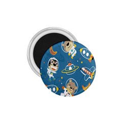 Seamless Pattern Funny Astronaut Outer Space Transportation 1 75  Magnets by Semog4