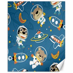 Seamless Pattern Funny Astronaut Outer Space Transportation Canvas 16  X 20  by Semog4