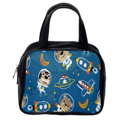 Seamless Pattern Funny Astronaut Outer Space Transportation Classic Handbag (one Side) by Semog4