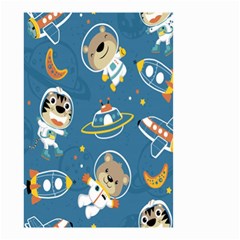 Seamless Pattern Funny Astronaut Outer Space Transportation Small Garden Flag (two Sides) by Semog4