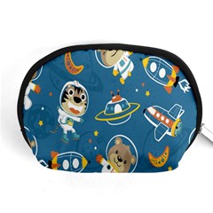 Seamless Pattern Funny Astronaut Outer Space Transportation Accessory Pouch (medium) by Semog4