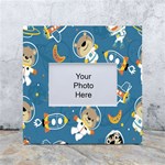 Seamless Pattern Funny Astronaut Outer Space Transportation White Box Photo Frame 4  x 6  Front