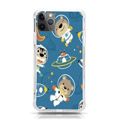 Seamless Pattern Funny Astronaut Outer Space Transportation Iphone 11 Pro Max 6 5 Inch Tpu Uv Print Case by Semog4