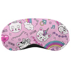 Beautiful Cute Animals Pattern Pink Sleeping Mask by Semog4