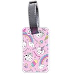 Beautiful Cute Animals Pattern Pink Luggage Tag (two sides) Front