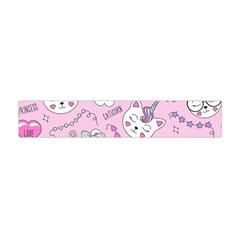 Beautiful Cute Animals Pattern Pink Premium Plush Fleece Scarf (mini) by Semog4