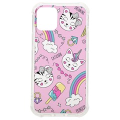 Beautiful Cute Animals Pattern Pink Iphone 12 Mini Tpu Uv Print Case	