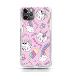 Beautiful Cute Animals Pattern Pink iPhone 11 Pro 5.8 Inch TPU UV Print Case Front