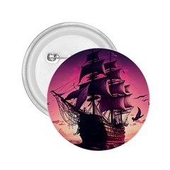 Ship Pirate Adventure Landscape Ocean Sun Heaven 2.25  Buttons