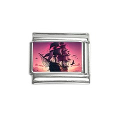 Ship Pirate Adventure Landscape Ocean Sun Heaven Italian Charm (9mm)