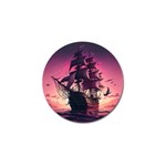 Ship Pirate Adventure Landscape Ocean Sun Heaven Golf Ball Marker (10 pack) Front