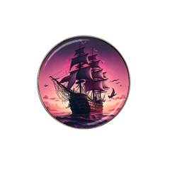 Ship Pirate Adventure Landscape Ocean Sun Heaven Hat Clip Ball Marker