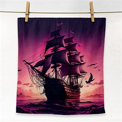 Ship Pirate Adventure Landscape Ocean Sun Heaven Face Towel