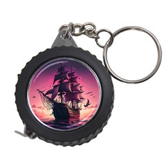 Ship Pirate Adventure Landscape Ocean Sun Heaven Measuring Tape