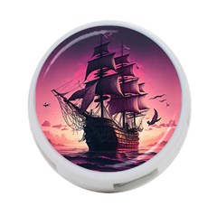 Ship Pirate Adventure Landscape Ocean Sun Heaven 4-Port USB Hub (Two Sides)