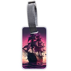 Ship Pirate Adventure Landscape Ocean Sun Heaven Luggage Tag (one side)