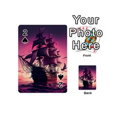 Ship Pirate Adventure Landscape Ocean Sun Heaven Playing Cards 54 Designs (Mini)