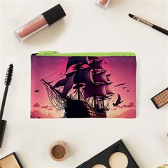 Ship Pirate Adventure Landscape Ocean Sun Heaven Cosmetic Bag (XS)