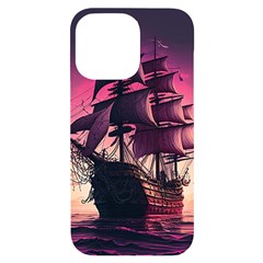 Ship Pirate Adventure Landscape Ocean Sun Heaven iPhone 14 Pro Max Black UV Print Case