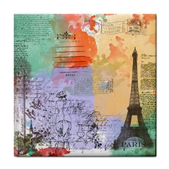 Scrapbook Paris Vintage France Tile Coaster