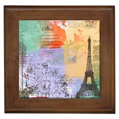 Scrapbook Paris Vintage France Framed Tile by Salman4z