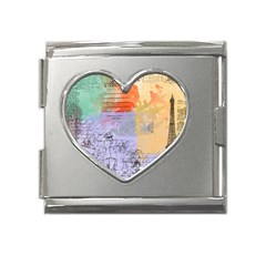 Scrapbook Paris Vintage France Mega Link Heart Italian Charm (18mm) by Salman4z