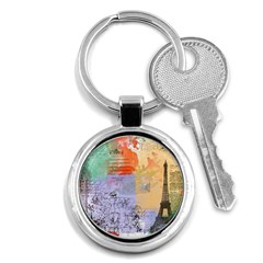 Scrapbook Paris Vintage France Key Chain (round) by Salman4z