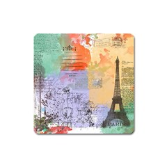 Scrapbook Paris Vintage France Square Magnet by Salman4z