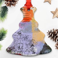 Scrapbook Paris Vintage France Christmas Tree Ornament (two Sides) by Salman4z