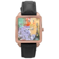 Scrapbook Paris Vintage France Rose Gold Leather Watch  by Salman4z