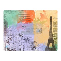 Scrapbook Paris Vintage France Two Sides Premium Plush Fleece Blanket (mini) by Salman4z