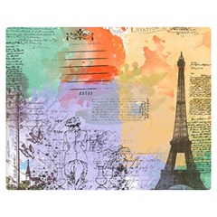 Scrapbook Paris Vintage France Two Sides Premium Plush Fleece Blanket (medium) by Salman4z