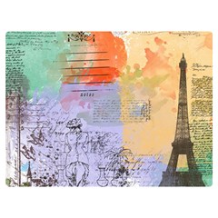 Scrapbook Paris Vintage France Two Sides Premium Plush Fleece Blanket (extra Small)