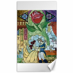 Stained Glass Rose Flower Canvas 40  X 72  by Salman4z