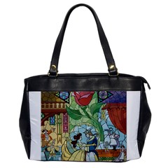 Stained Glass Rose Flower Oversize Office Handbag by Salman4z