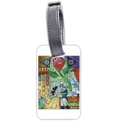 Stained Glass Rose Flower Luggage Tag (one Side) by Salman4z