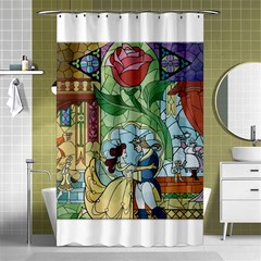 Stained Glass Rose Flower Shower Curtain 48  X 72  (small)  by Salman4z