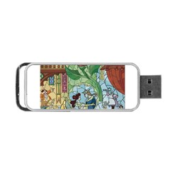 Stained Glass Rose Flower Portable Usb Flash (two Sides) by Salman4z